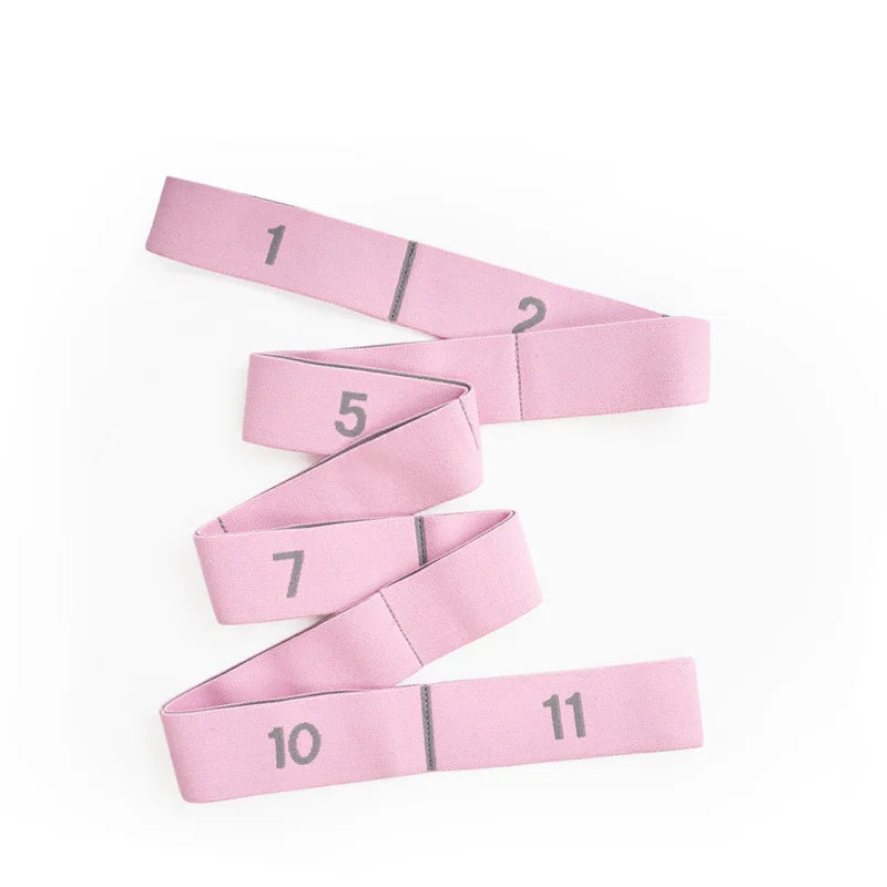 Multi Stage Yoga Stretch Band Latin Dance Stretch Band Correct Posture 11 Grid Elastic Band Digital Band Pose Band