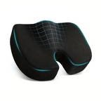 HEALTENCE Memory Foam Chair Cushion – Ergonomic Hip & Back Support