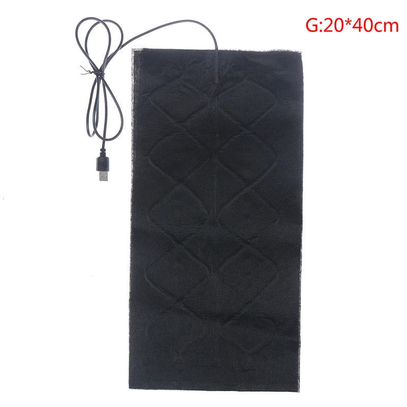 USB Carbon Fiber Heating Pad – Fast-Heating Infrared Body Warmer Electric Winter Heat Mat in 7 Sizes