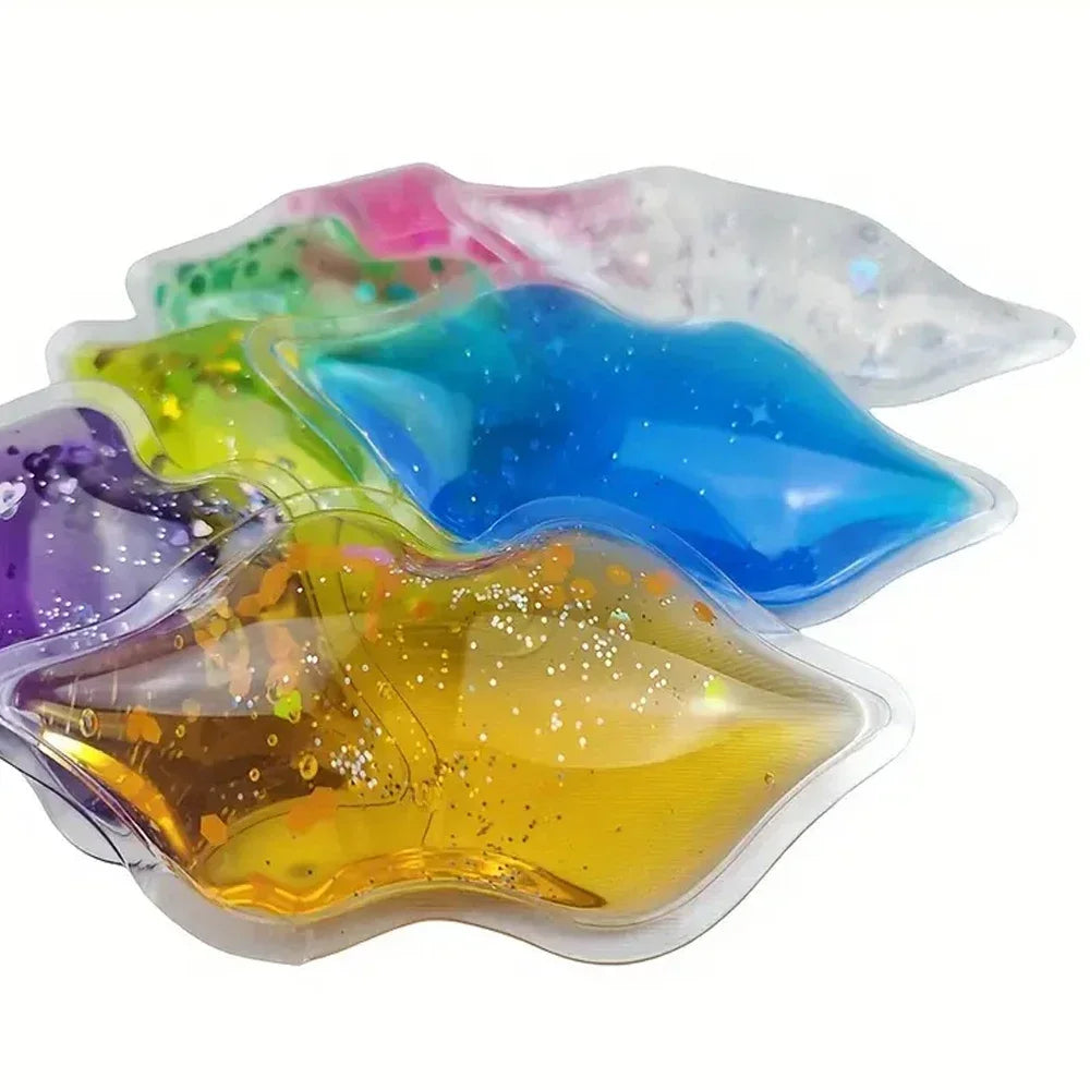 Lip Gel Ice Packs Cold Use for Lip Surgery Flexible Reusable Cooling Pad Cold Compress for Cosmetic Injuries Pain Relief