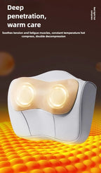 HEALTENCE Electric Shiatsu Neck Massage Pillow – Hot Compress Massager
