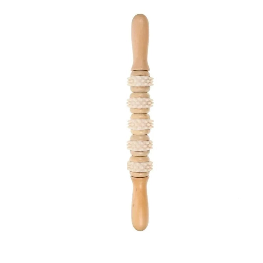 Wooden Body Massage Stick – Handheld Acupressure Tool for Neck, Back & Shoulder Pain Relief