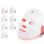 7 Colors Led Facial Mask With Neck Red Light Therapy Mask For Skin Tightening Lifting Anti-aging Bio-Light Beauty Whitening Home