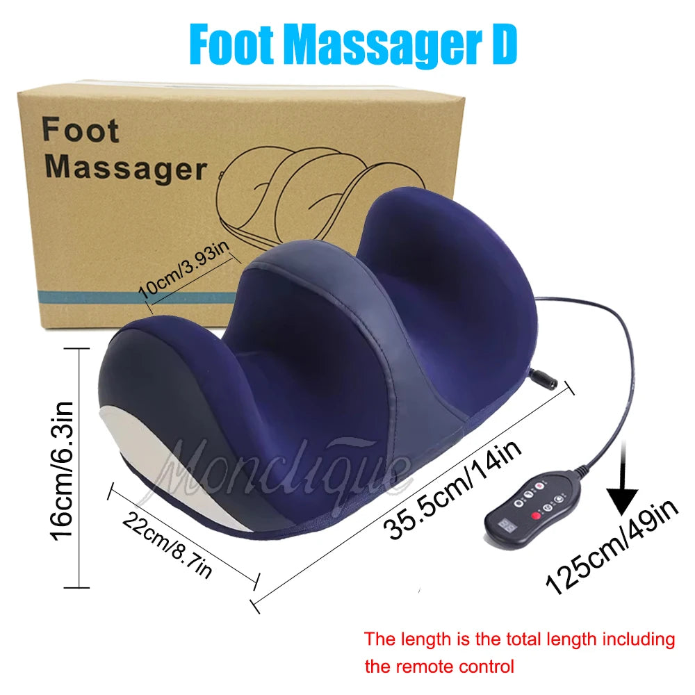 Smart Electric Heated Foot Massager Calf Massage Deep Tissue Kneading Device Hot Compress Leg Feet Muscle Relax Relieve Fatigue