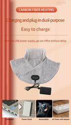 HEALTENCE Electric Heating Shoulder & Neck Pad – 3-Gear Thermal Vibration Massager