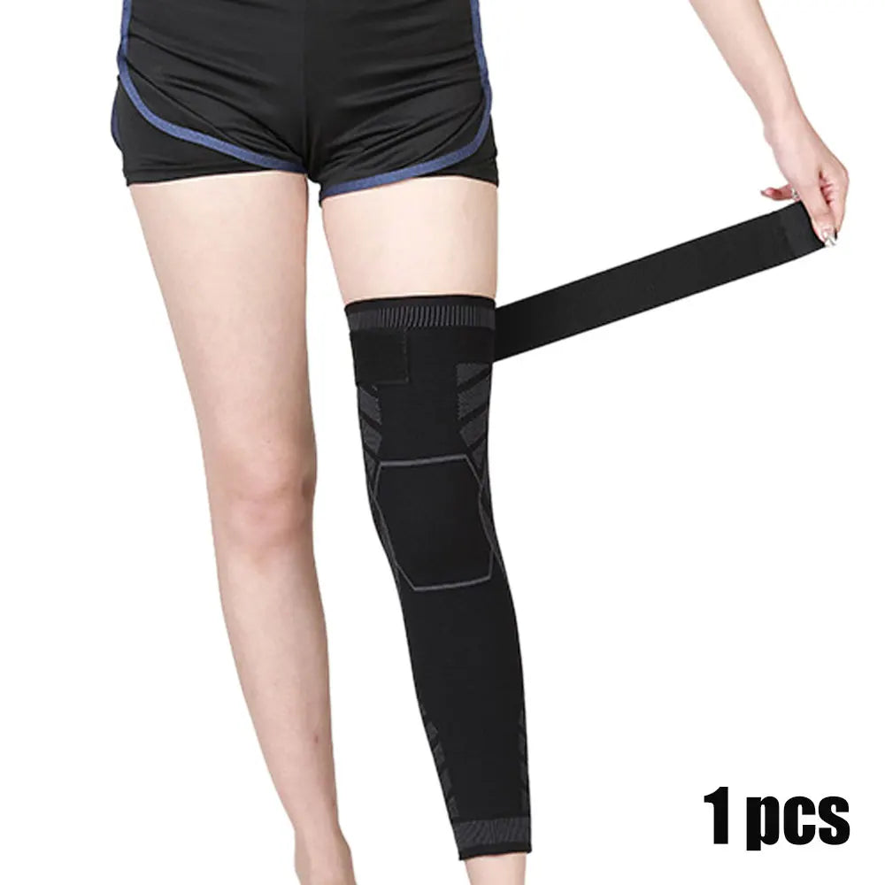 BraceTop Long Leg Compression Sleeves,Full Leg Sleeve Long Knee Brace Knee Support Protect Basketball,Football, Knee Pain Relief