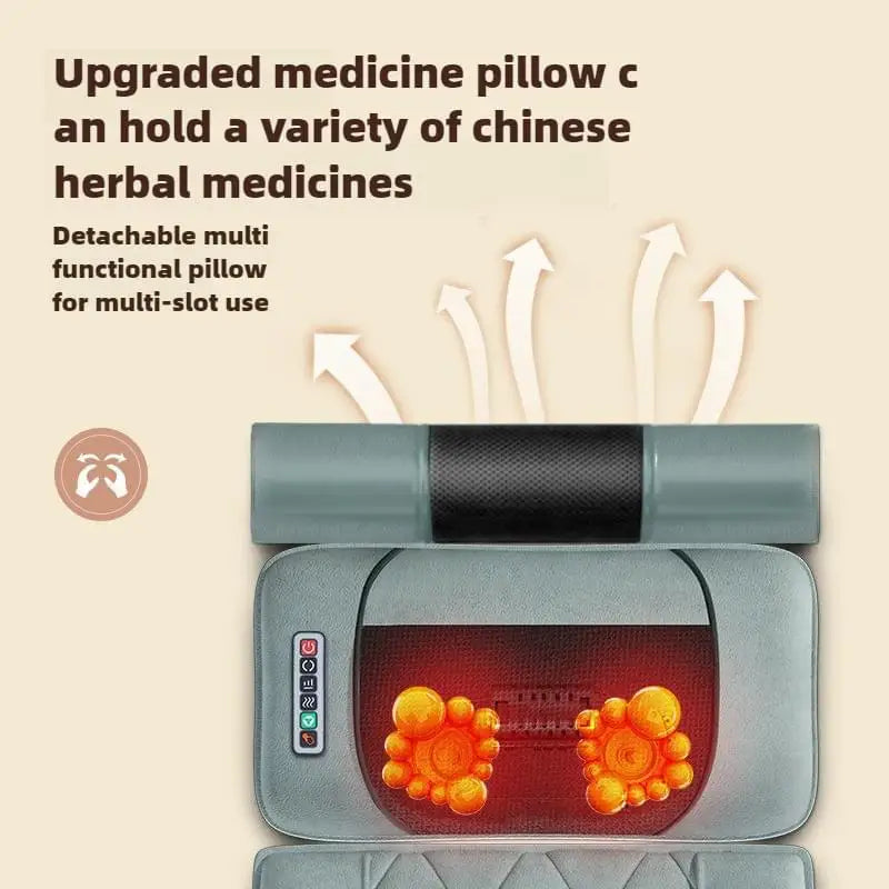 Electric Full Body Massage Mattress with Heating – Shoulder, Neck & Waist Airbag Kneading Vibration Cushion