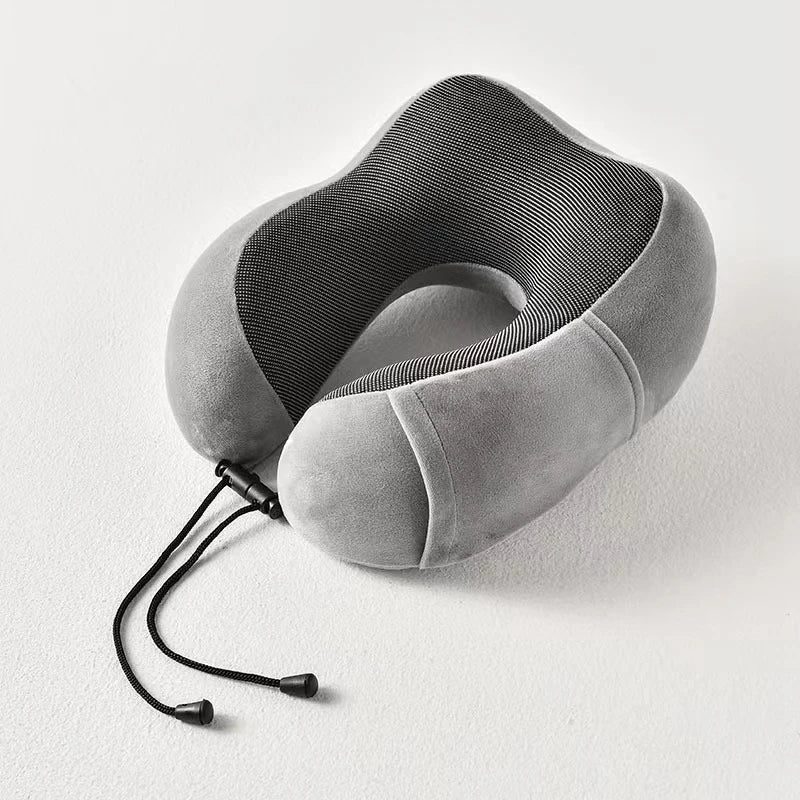 HEALTENCE Memory Foam Neck Pillow – U-Shaped Travel Support