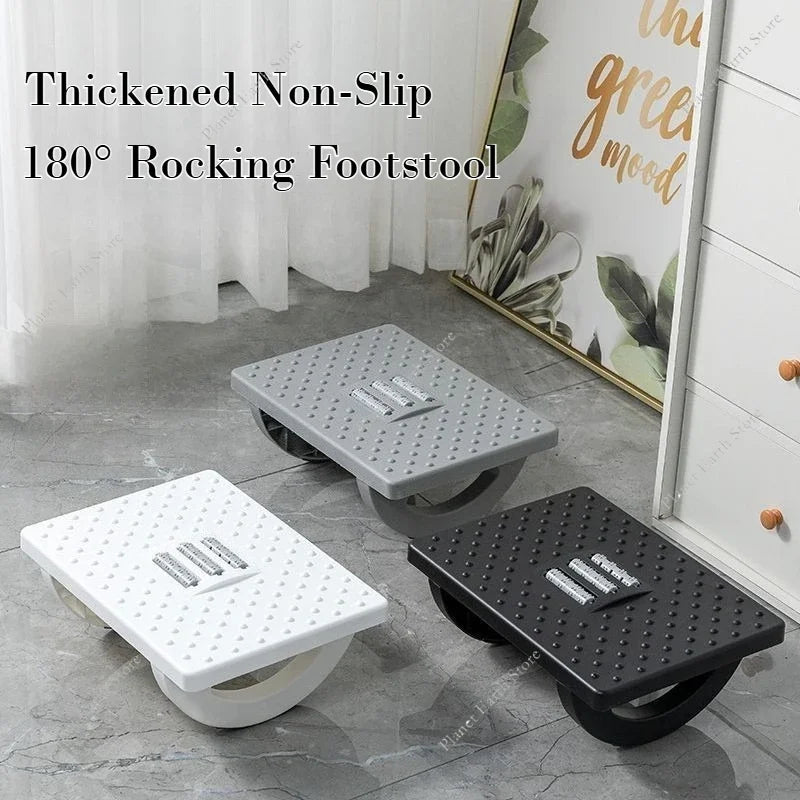 Portable Under Desk Footrest – Ergonomic Rocker Balance Board Foot Stool for Home & Office