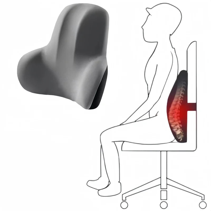 HEALTENCE Memory Foam Lumbar Cushion – Multifunctional Back Support
