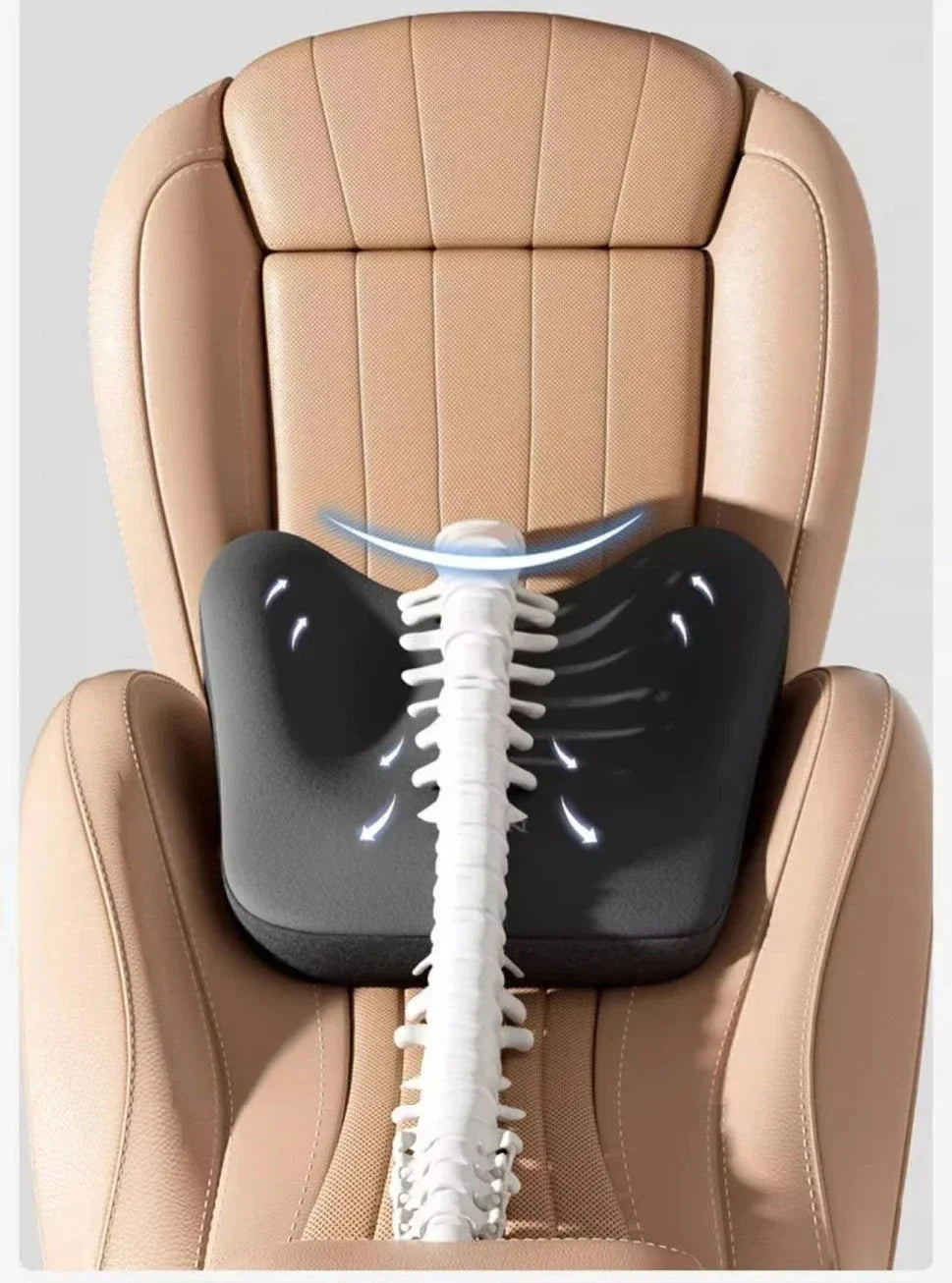 HEALTENCE Memory Foam Car Neck & Lumbar Support Set