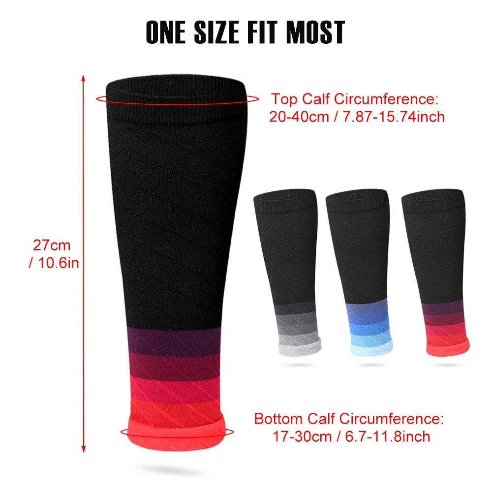 Sport Compression Calf Sleeves 20-30 mmHg – Footless Compression Socks for Shin Splints, Running & Cycling