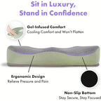 HEALTENCE 3-Zone Memory Foam Lumbar Cushion – Ergonomic Posture Support