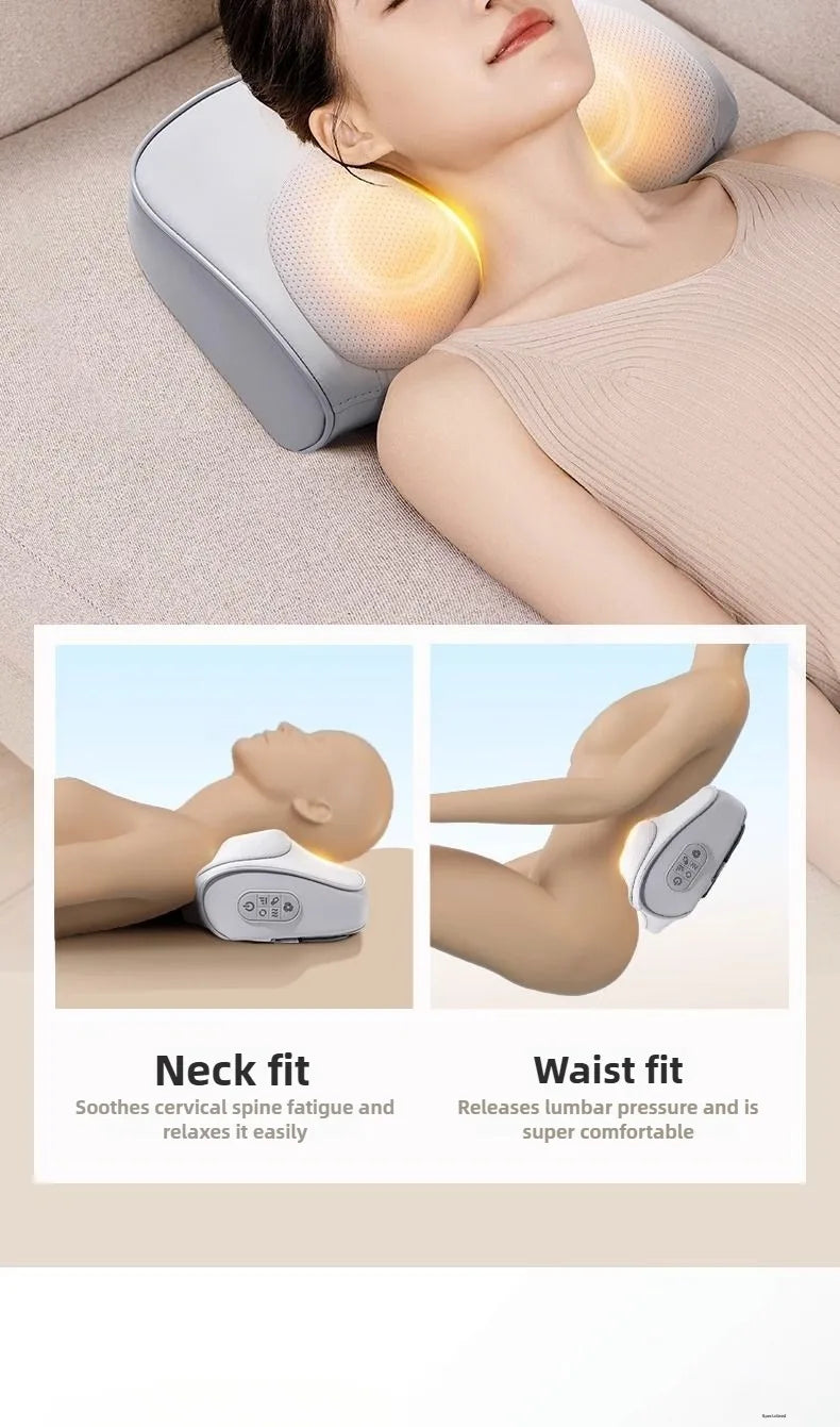 HEALTENCE Electric Shiatsu Neck Massage Pillow – Hot Compress Massager