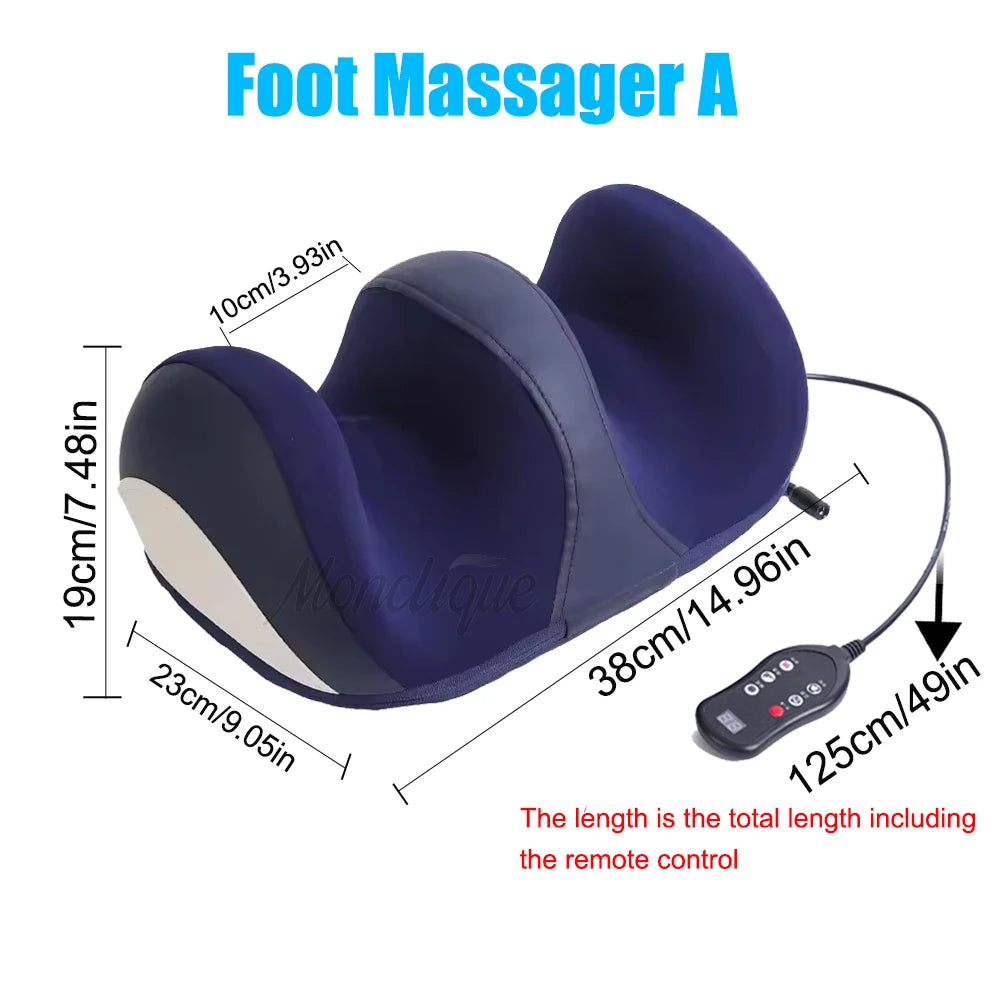 Smart Electric Heated Foot Massager Calf Massage Deep Tissue Kneading Device Hot Compress Leg Feet Muscle Relax Relieve Fatigue