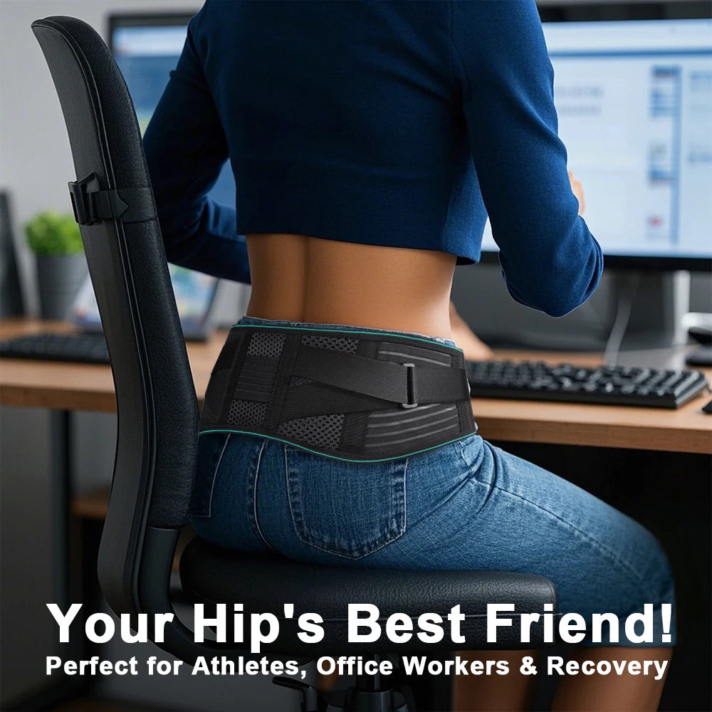 Back Brace for Lower Back Pain Relief, Adjustable Lumbar Support Belt, Improves Posture During Workouts, Sciatica,Herniated Disc