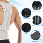 Adjustable Back Posture Corrector With Breathable Shoulder And Waist Support Straps For Boys And Girls To Relieve Back Pain