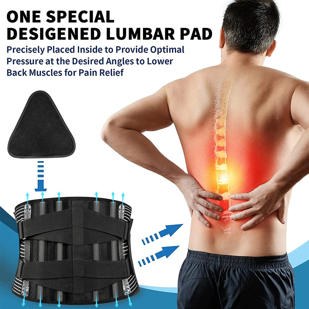 Breathable Anti-Skid Lumbar Support Belt – Office Desk Back Brace