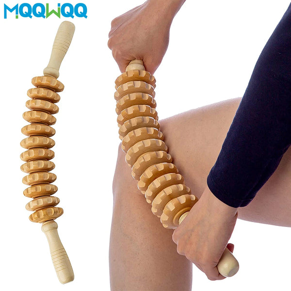 Curved Wood Massage Roller – Lymphatic Drainage Maderoterapia Anti-Cellulite Massager