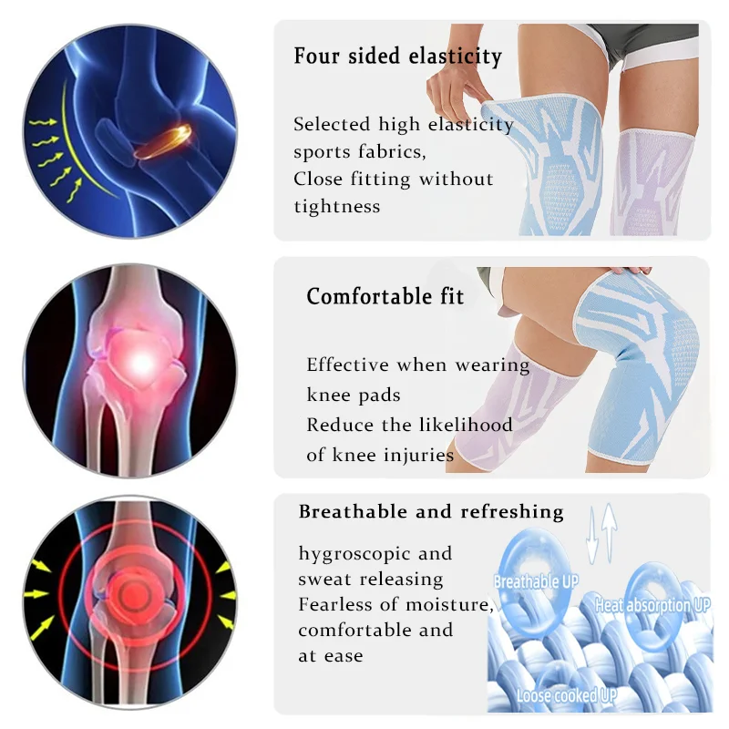 Compression Knee Brace – Knee Support Sleeve for Running, Knee Pain & Arthritis (Women & Men)