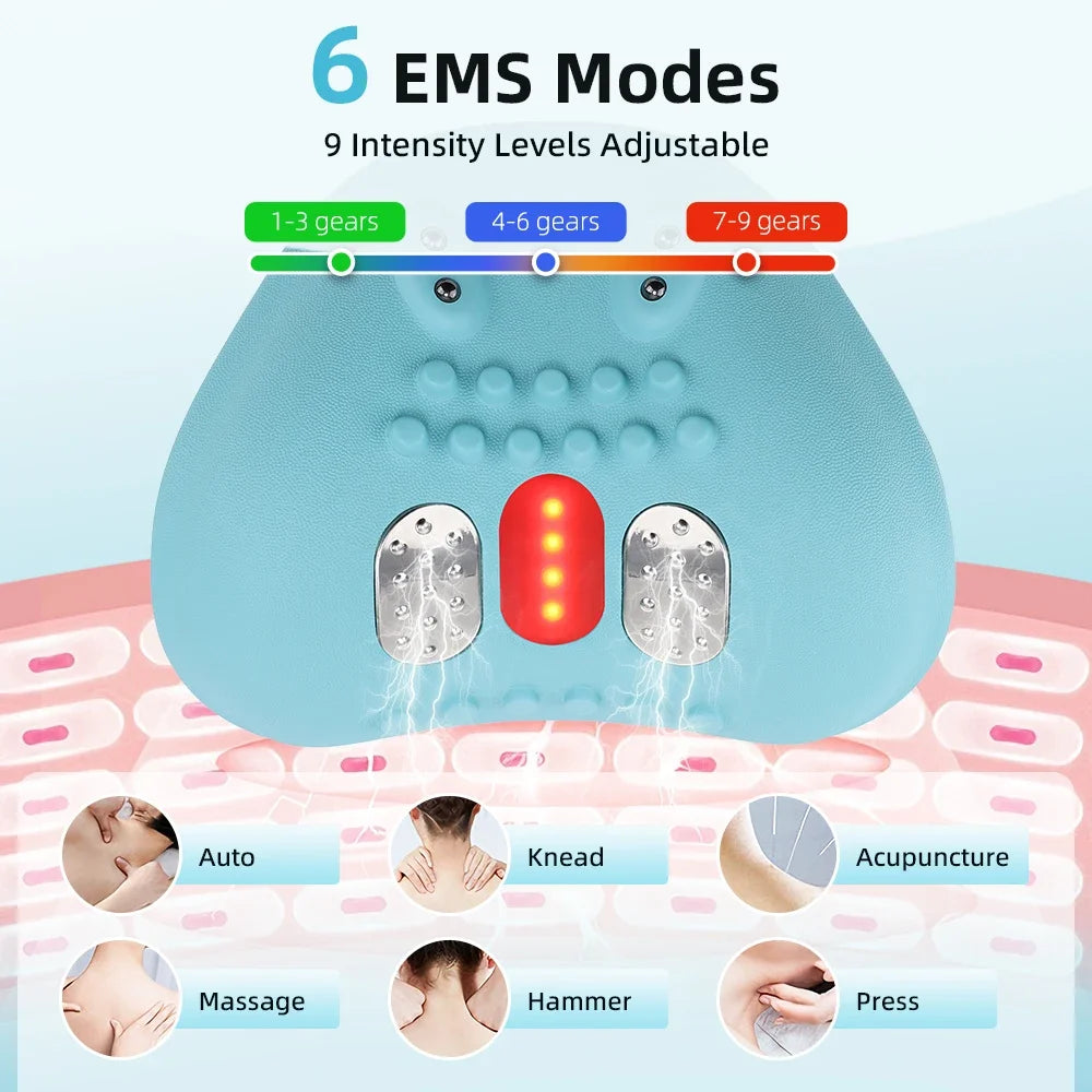 Electric Neck & Shoulder Heating Massager – 6-Mode Cervical Traction & Back Neck Stretcher Pillow