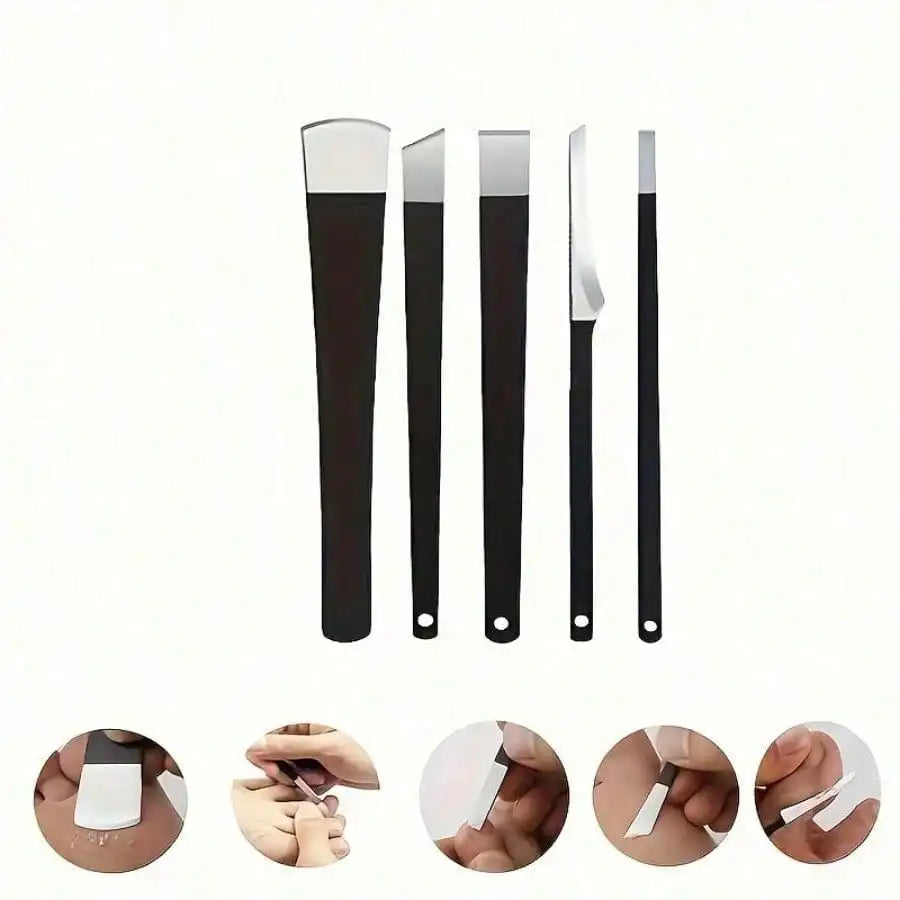 Stainless Steel Ingrown Toenail Pedicure Kit – 4/5/6-Piece Callus Shaver & Hard Skin Removal Tools