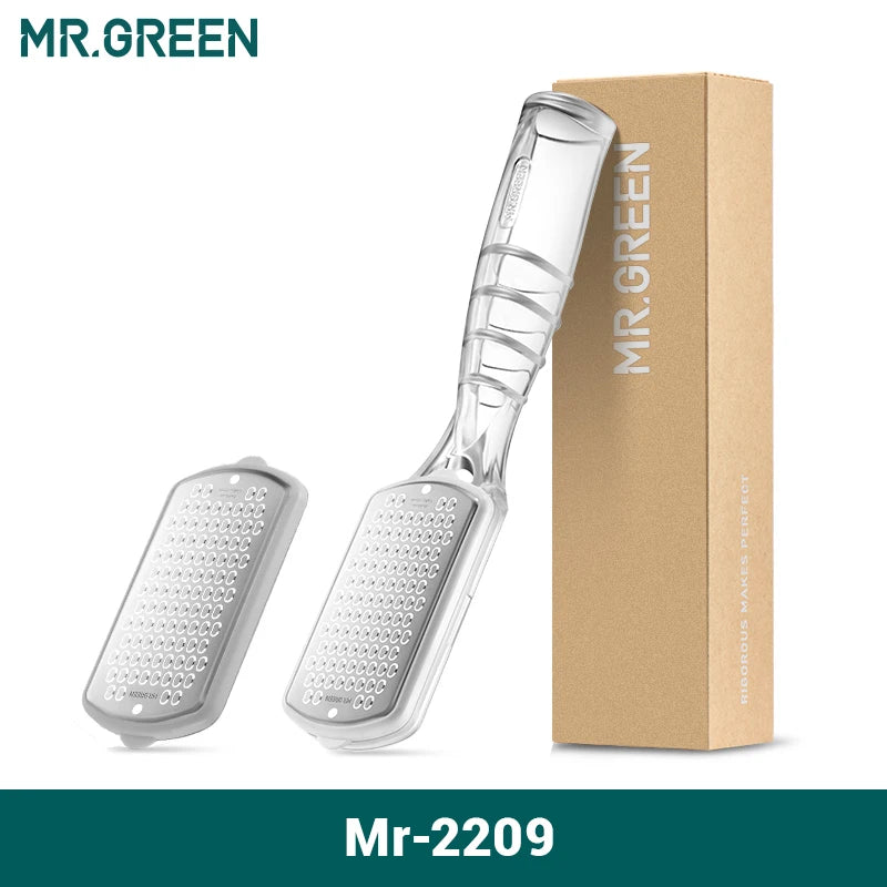 MR.GREEN Pedicure Foot File – Stainless Steel Callus Remover Heel Rasp with Storage Box