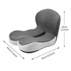 HEALTENCE Memory Foam Car Seat & Office Cushion – Waist & Lumbar Support