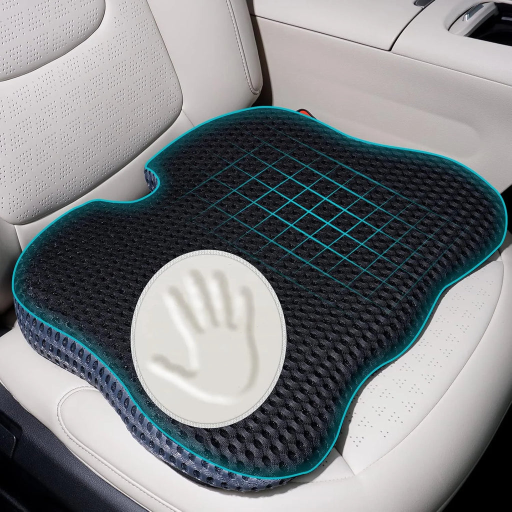 HEALTENCE Memory Foam Lumbar Back Cushion – Ergonomic Car & Office Support