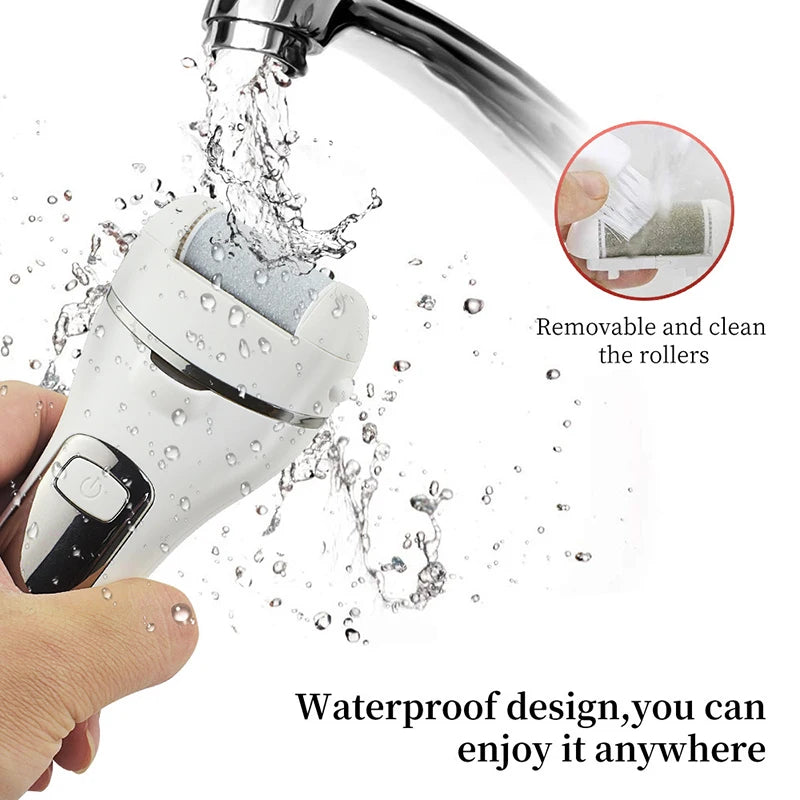 Electric Foot File & Sandpaper Heel Grinder – Professional Pedicure Tool for Dead Hard Skin & Callus Removal