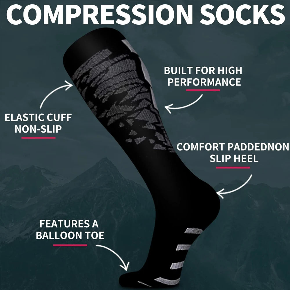 Sports Compression Socks for Women & Men – Calf Support for Running, Nurses, Flights & Pregnancy