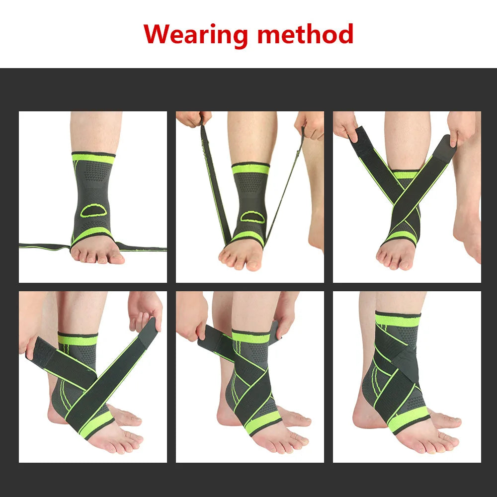 1 Pc Compression Ankle Support Sports Adjustable Basketball Ankle Wrap Men Women Hiking Running Prevent Sprains Ankle Protector