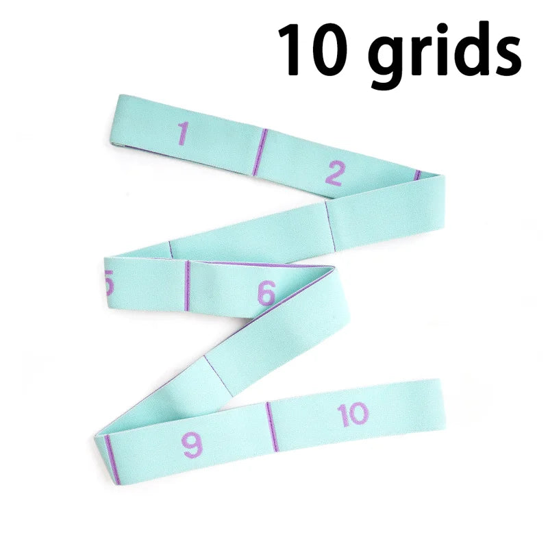 Multi Stage Yoga Stretch Band Latin Dance Stretch Band Correct Posture 11 Grid Elastic Band Digital Band Pose Band