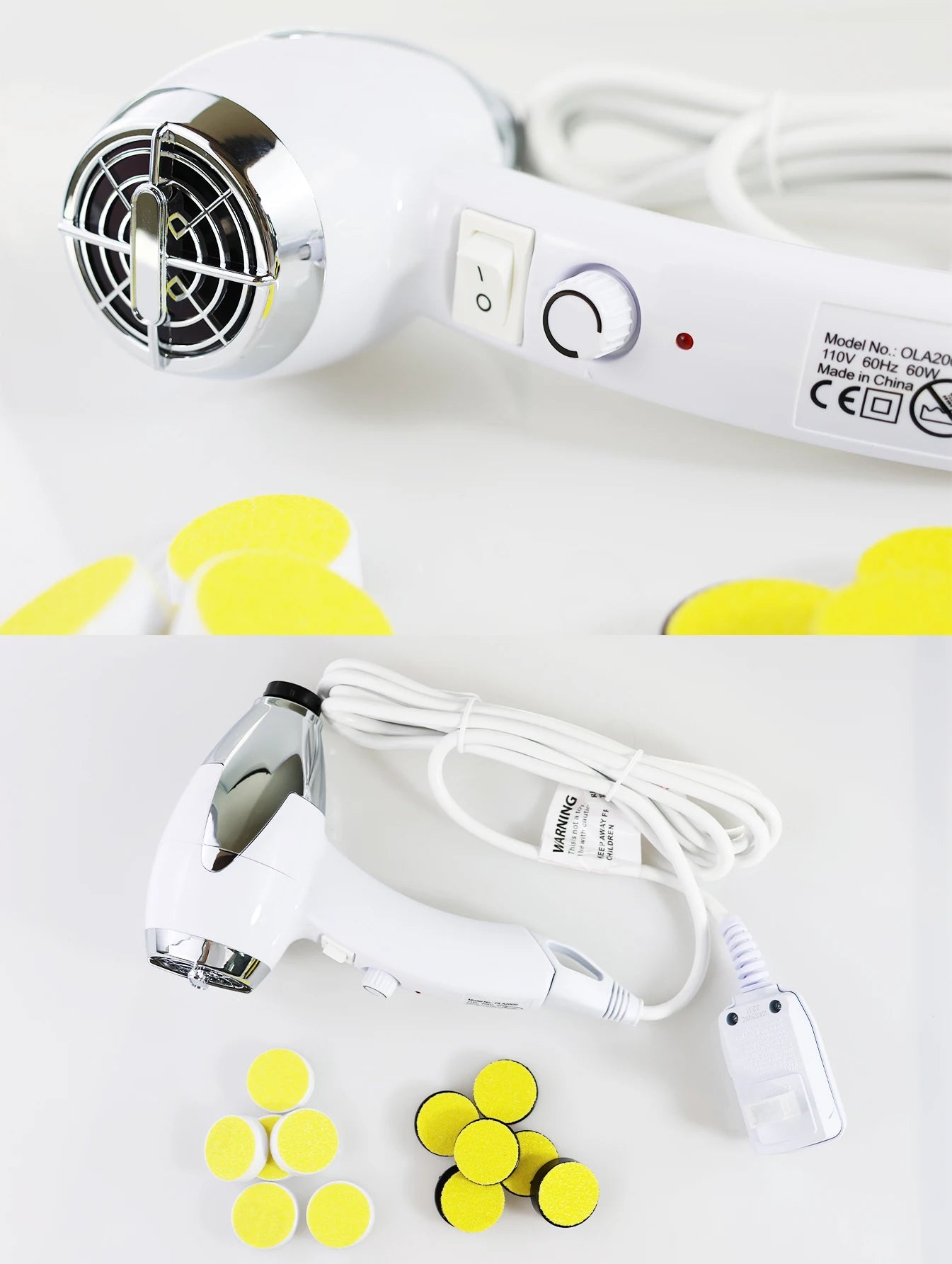 OLASALON Electric Foot Callus Remover Waterproof Foot Care Pedicure Tool Set for Callus Removal,  110V US plug