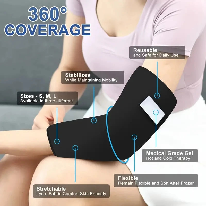 Multipurpose Gel Ice Sleeve – Reusable Hot & Cold Pack for Elbow, Knee, Ankle & Hand