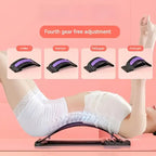 3-Level Adjustable Back Stretcher – Lumbar Cracker Board & Spine Decompression Device for Lower Back Pain