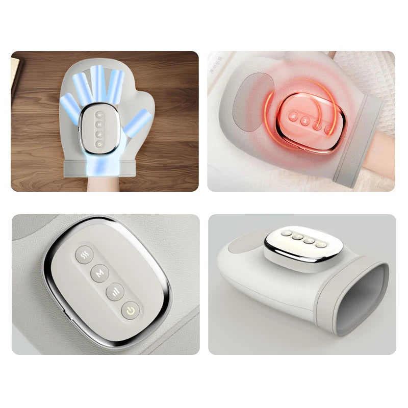 Electric Hand Massager with Airbag – Compress Carpal Tunnel Wrist & Finger Kneading Vibrating Gloves