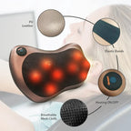 Electric Shiatsu Head & Neck Massager Pillow – Multifunctional Car & Home Relief