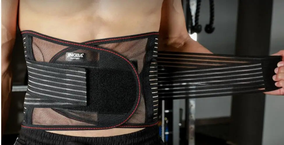 JINGBA SUPPORT Orthopedic Corset Back Support Belt Men Back Brace Belt Fajas Lumbares Ortopedicas Protection Spine Support Belt