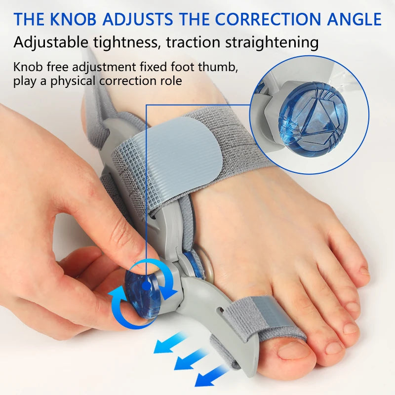 Unisex Bunion Corrector – Rotatable Hallux Valgus Toe Separator & Straightener Brace