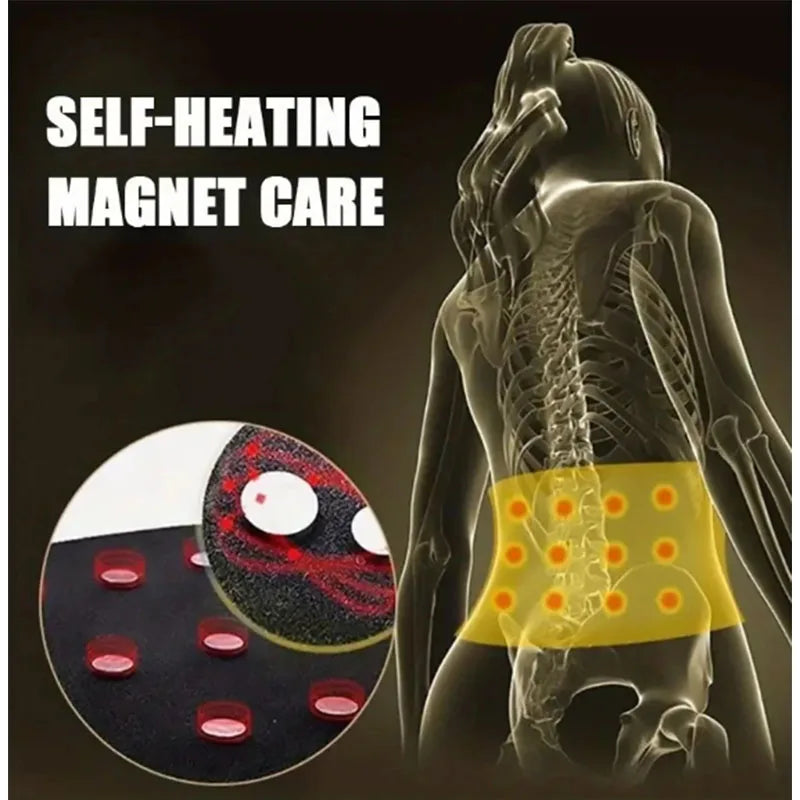 Adjustable Self-Heating Magnetic Therapy Waist Support Belt – Sports Back Massage & Body Care Belt