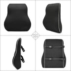 HEALTENCE Memory Foam Lumbar Back Cushion – Ergonomic Car & Office Support