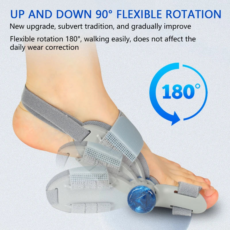 Unisex Bunion Corrector – Rotatable Hallux Valgus Toe Separator & Straightener Brace
