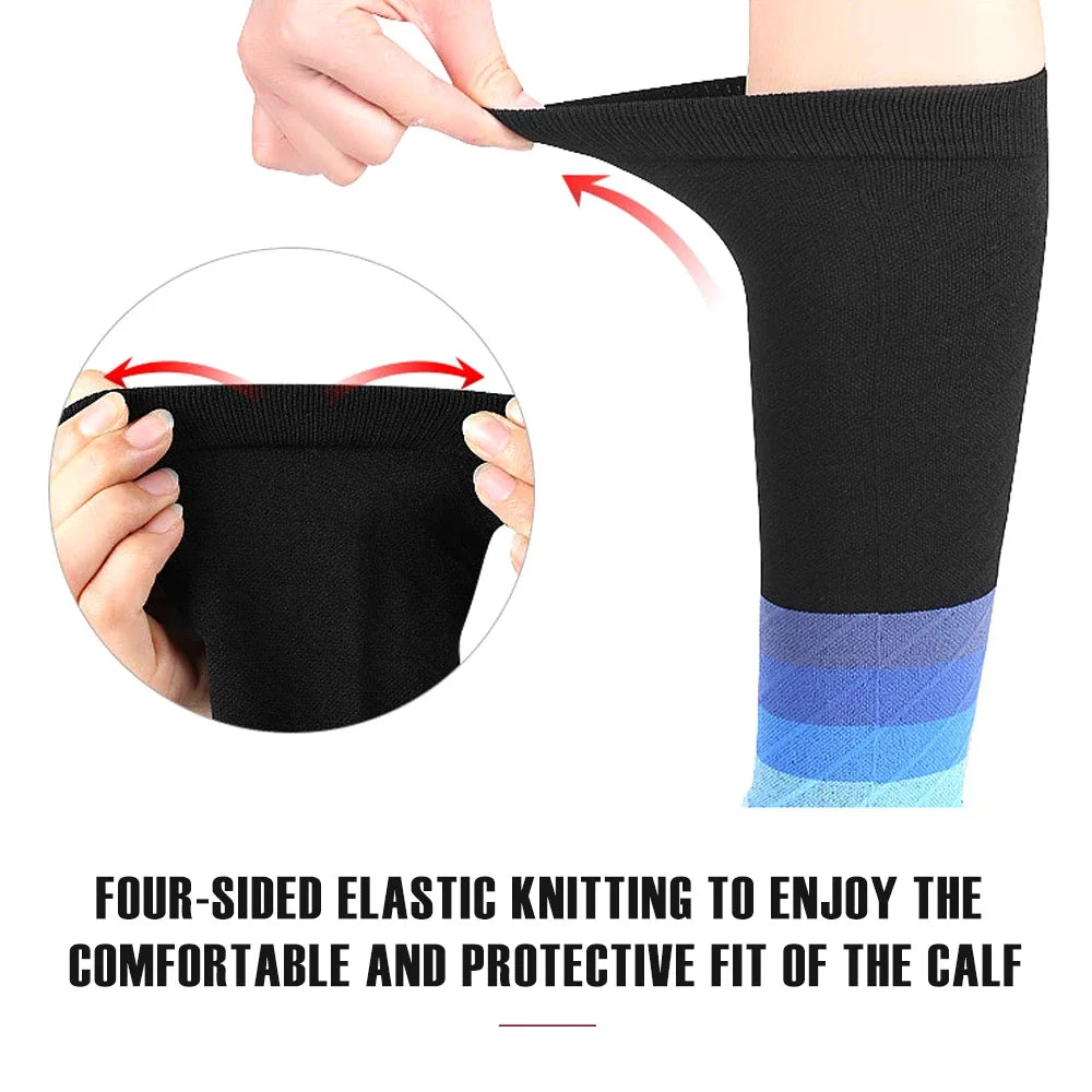 Sport Compression Calf Sleeves 20-30 mmHg – Footless Compression Socks for Shin Splints, Running & Cycling