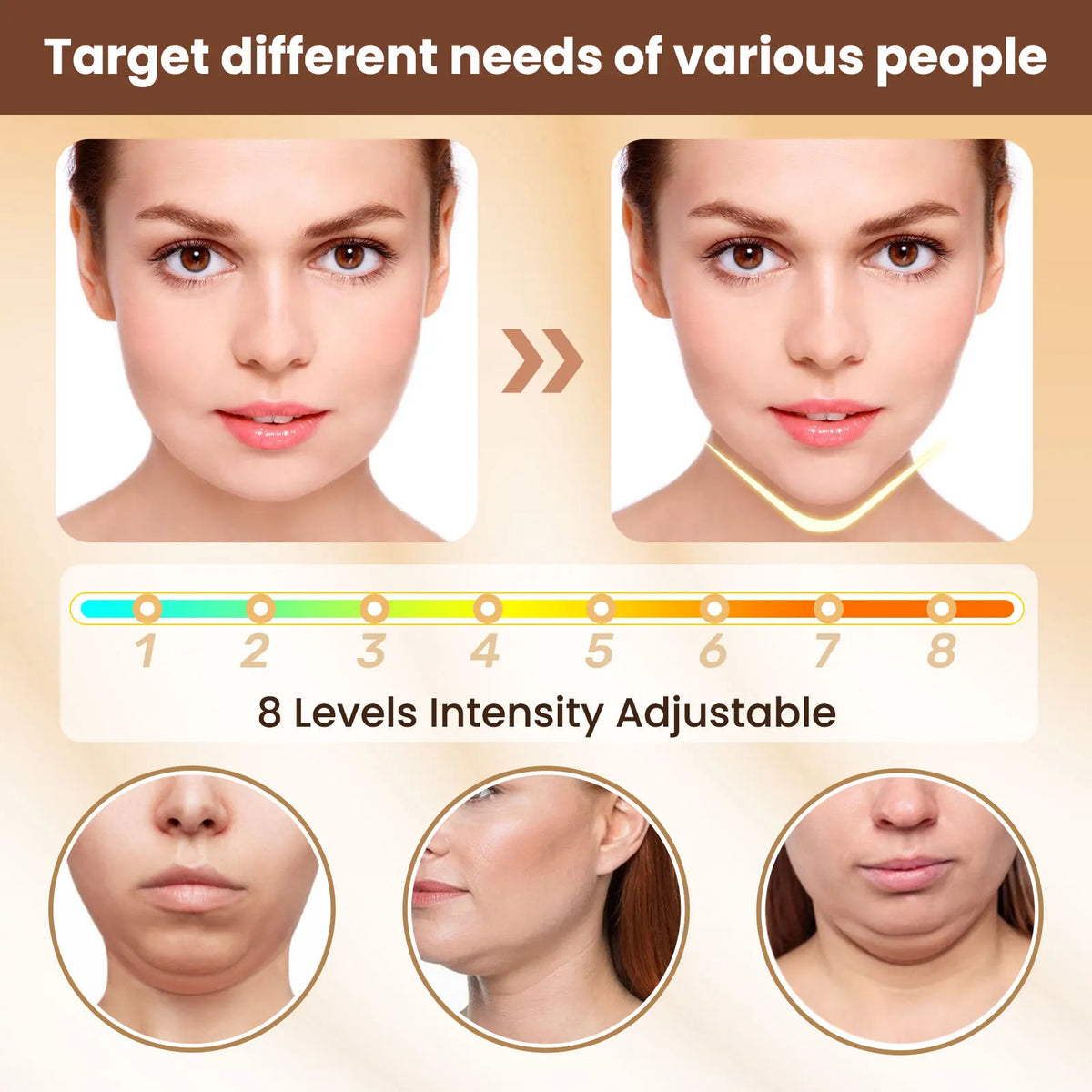 Electric V-Line EMS Face Lifting Massager – Microcurrent Double Chin Reducer