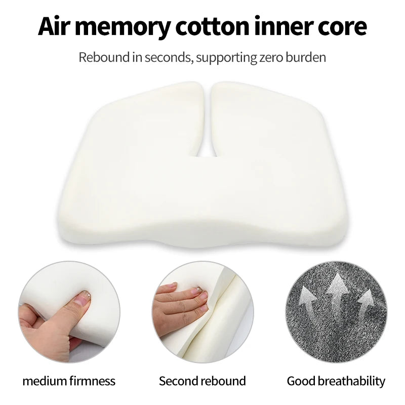 Tailbone Sciatica Back Pain Relief Comfort Office Chair Car Seat Cushion Non-Slip Orthopedic Memory Foam Coccyx Cushion