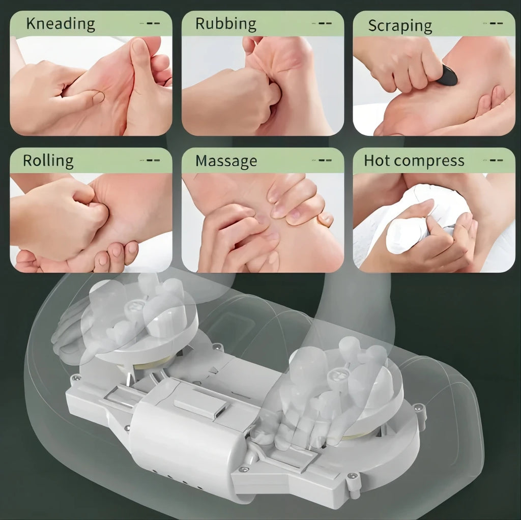 Foot Massager with Heat Electric Kneading Plantar Fasciitis Treatment Machine Circulation for Foot Calf Massage Gift for Dad Mom