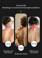 HEALTENCE Hanging Neck Massager – EMS TENS & Hot Compress