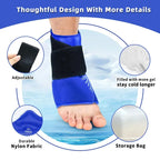 Reusable Gel Cold & Hot Ankle Ice Pack Wrap – Adjustable Brace for Injuries, Sprains & Pain Relief