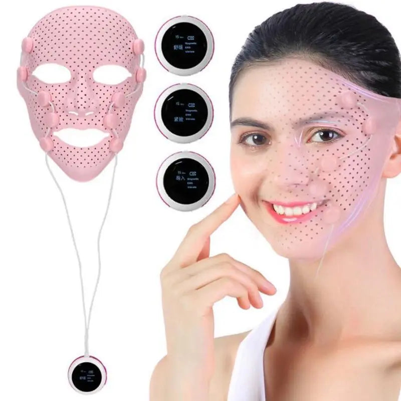 Electric Magnet Facial SPA Massager – Anti-Wrinkle 3D Silicone Face Mask Beauty Device